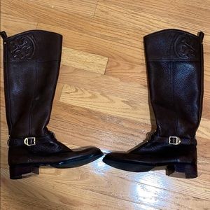Tory Burch Brown Riding Boots